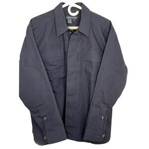 511 Tactical Series Mens  ( M)Long Sleeve Button Up Shirt Conceal Carry M Black